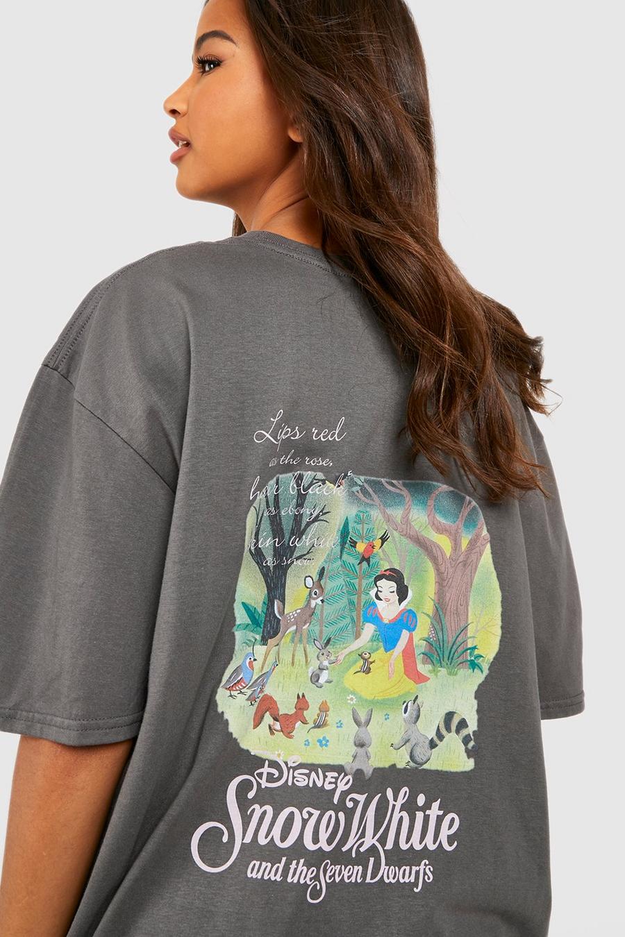 T-shirt Disney à imprimé Blanche Neige, Charcoal grey