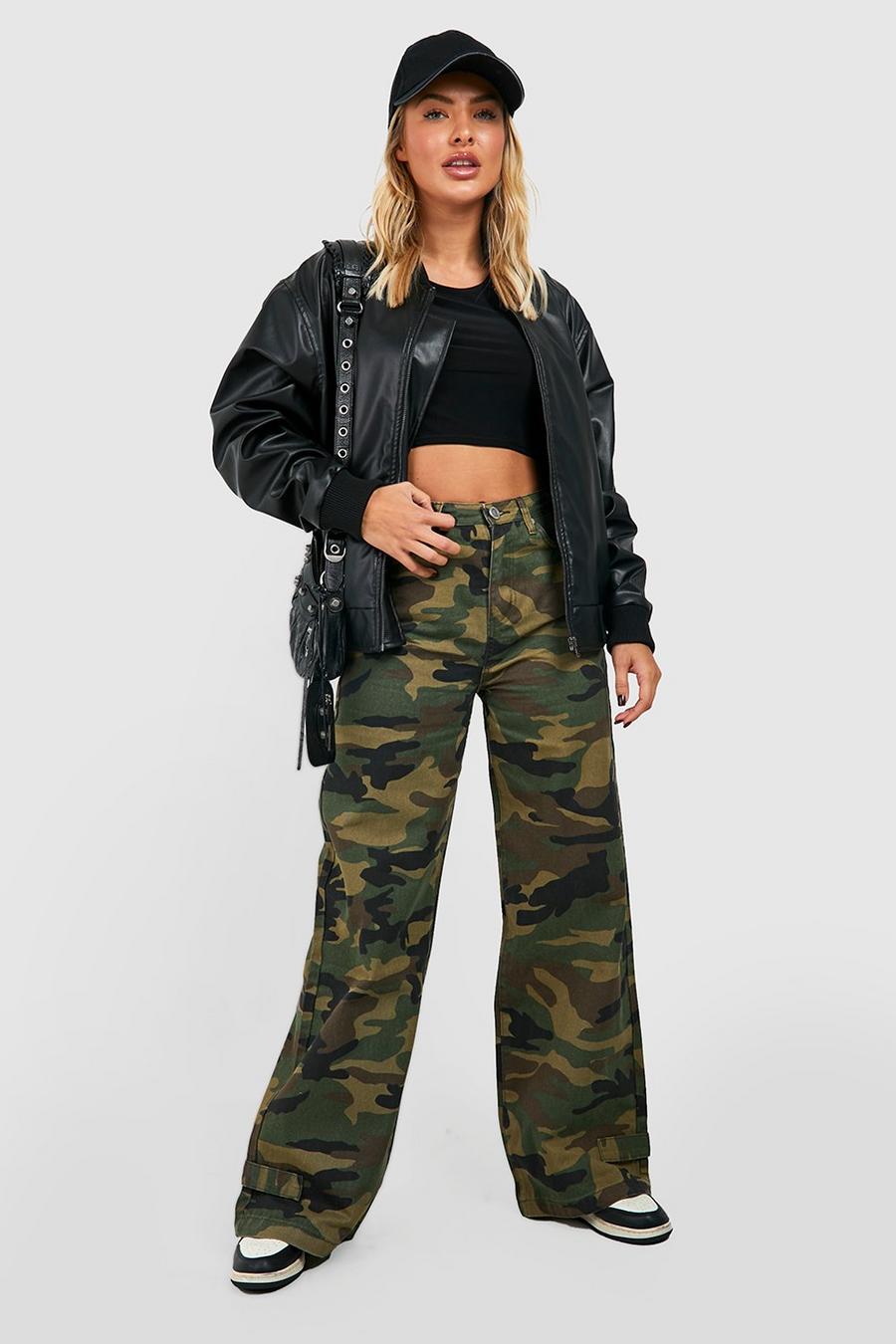 Straight Leg Camo Twill Trousers  image number 1