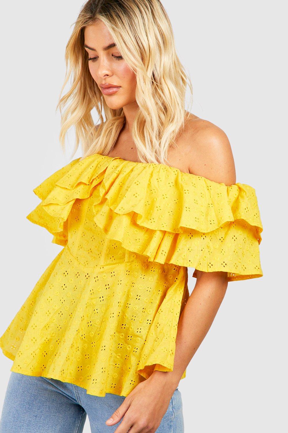 Boohoo best sale yellow top