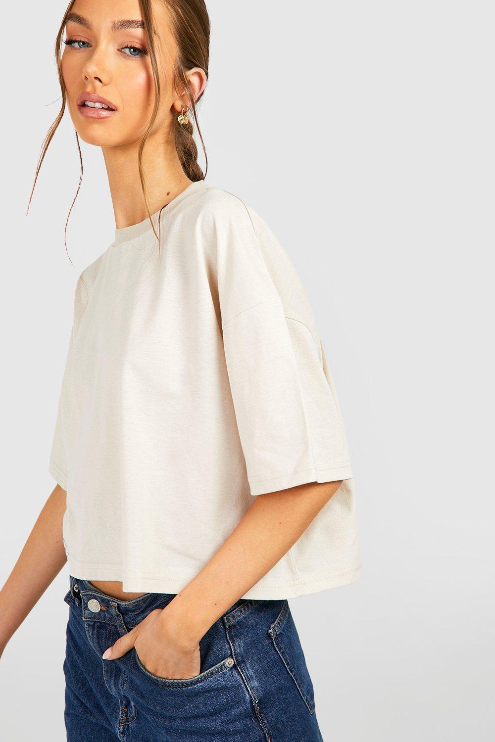 Oversized Jean Grazer Crop T-Shirt