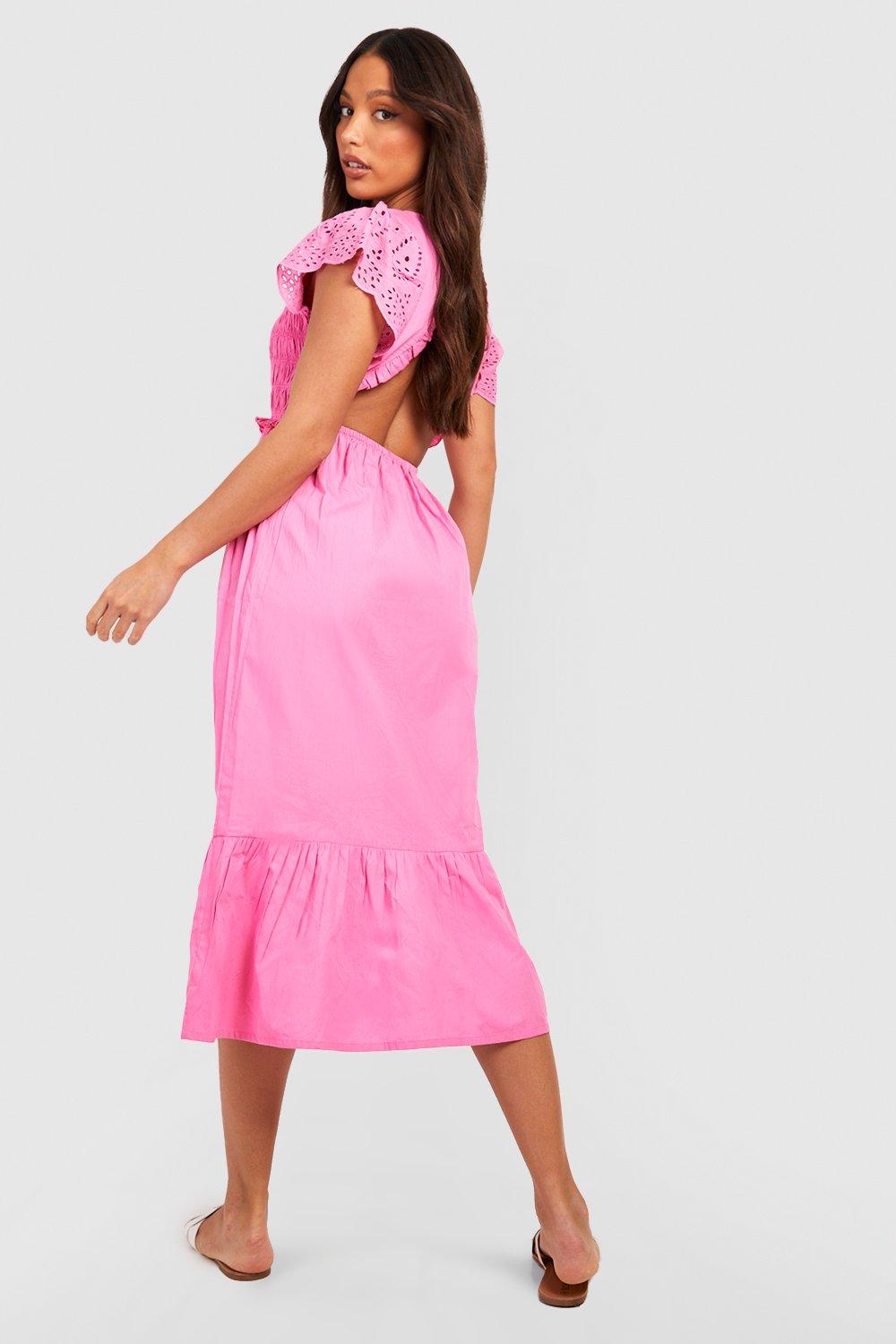 Baby pink hot sale dress boohoo