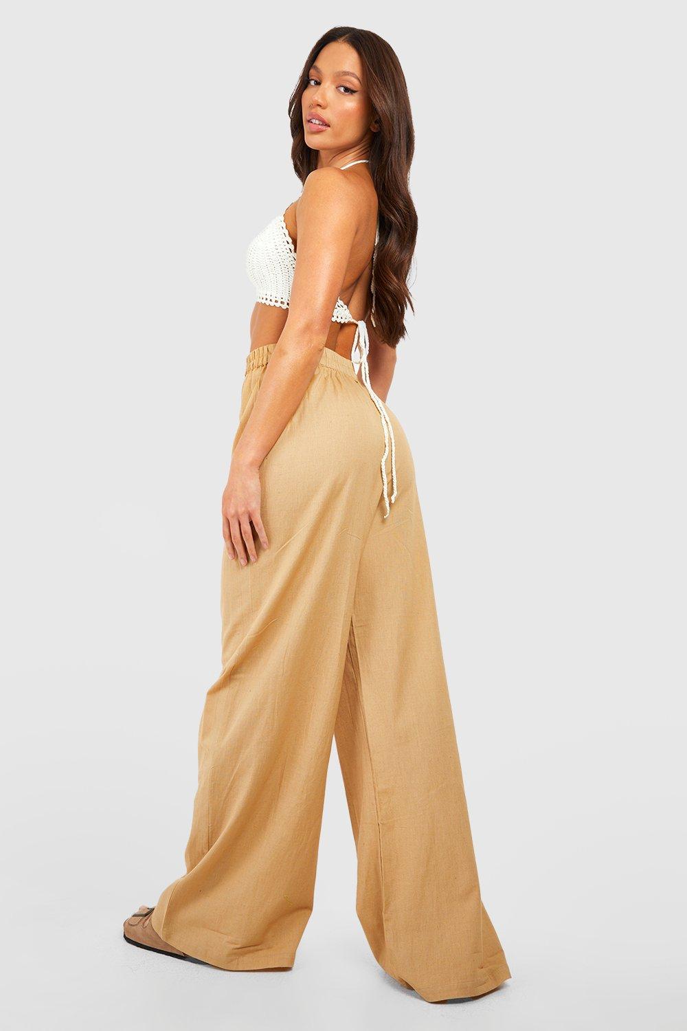 Tall wide hotsell leg linen pants