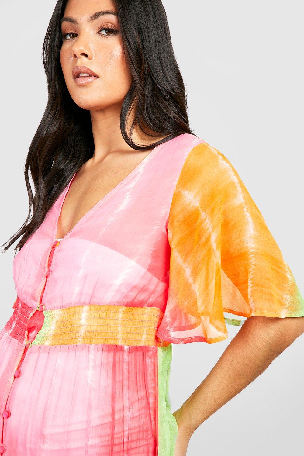 Tie dye 2024 dress boohoo