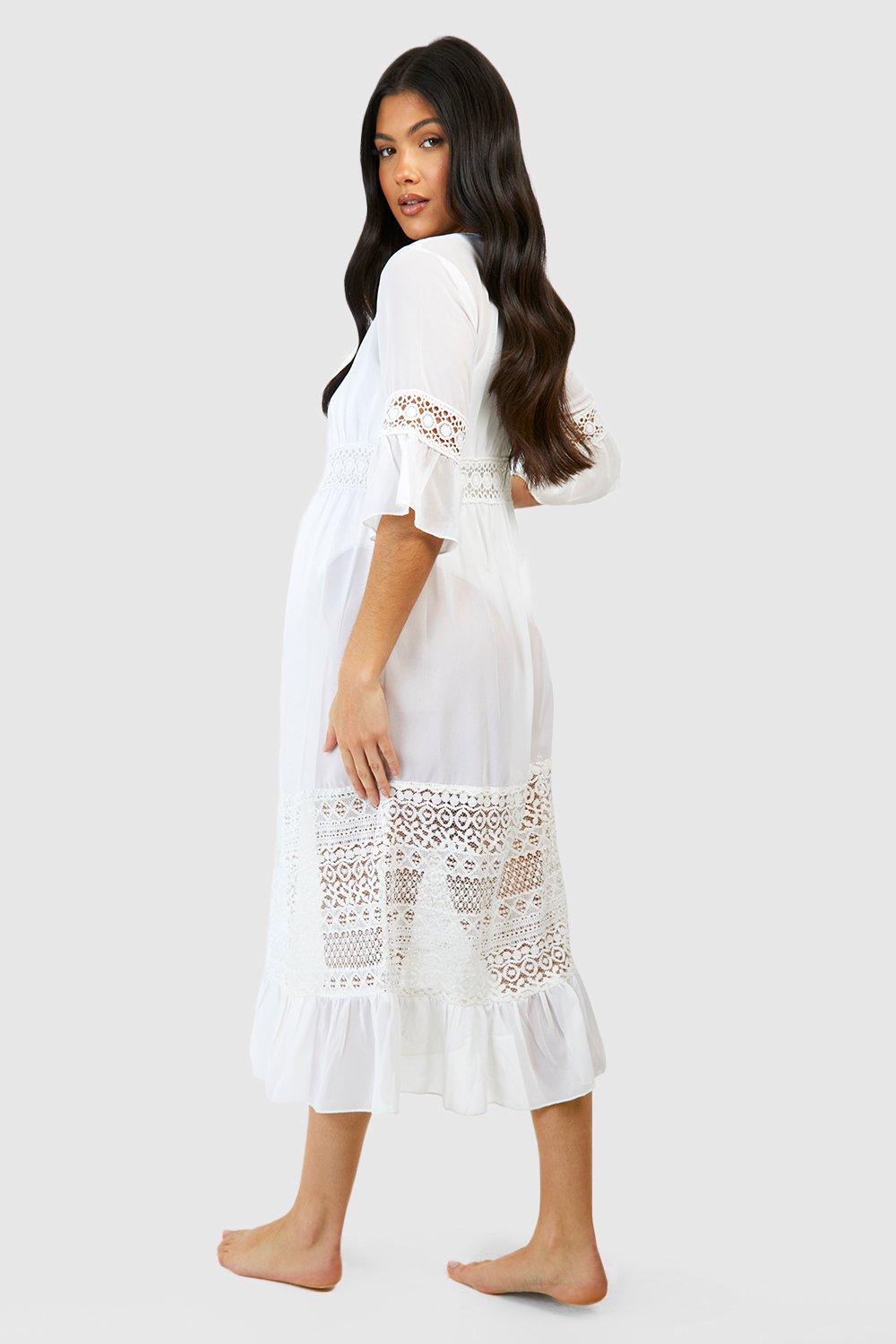 Maternity lace kimono best sale