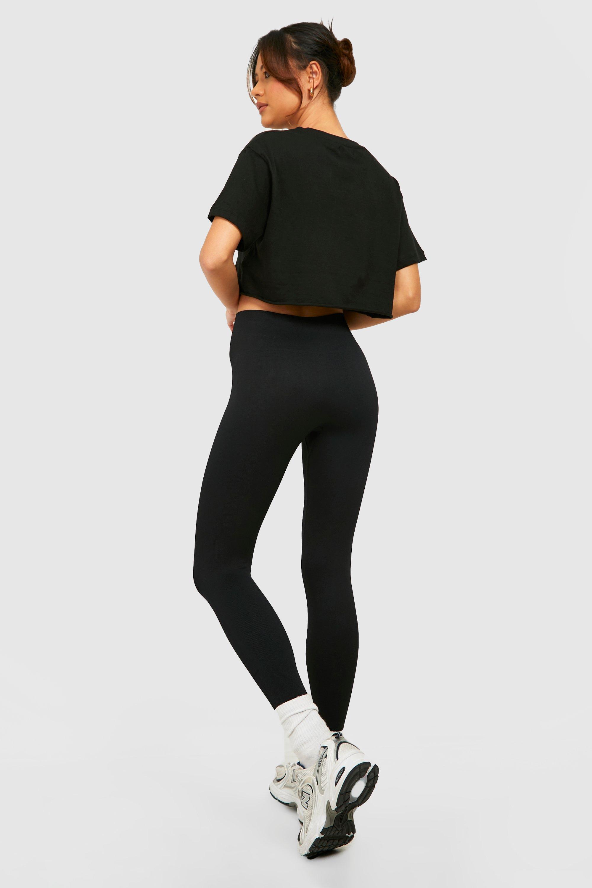 Women's Petite Seamless Rib Leggings