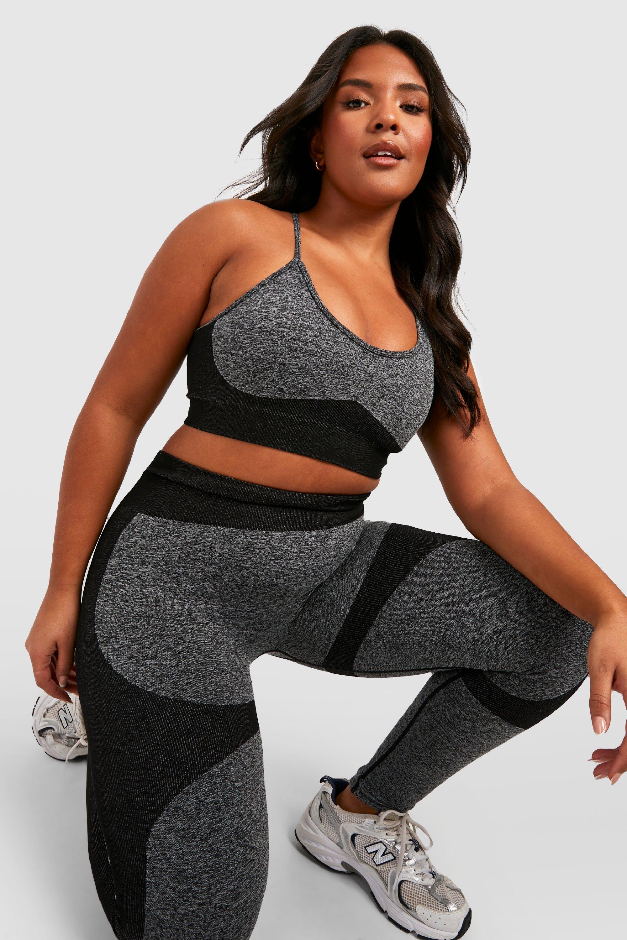 contour seamless leggings - black