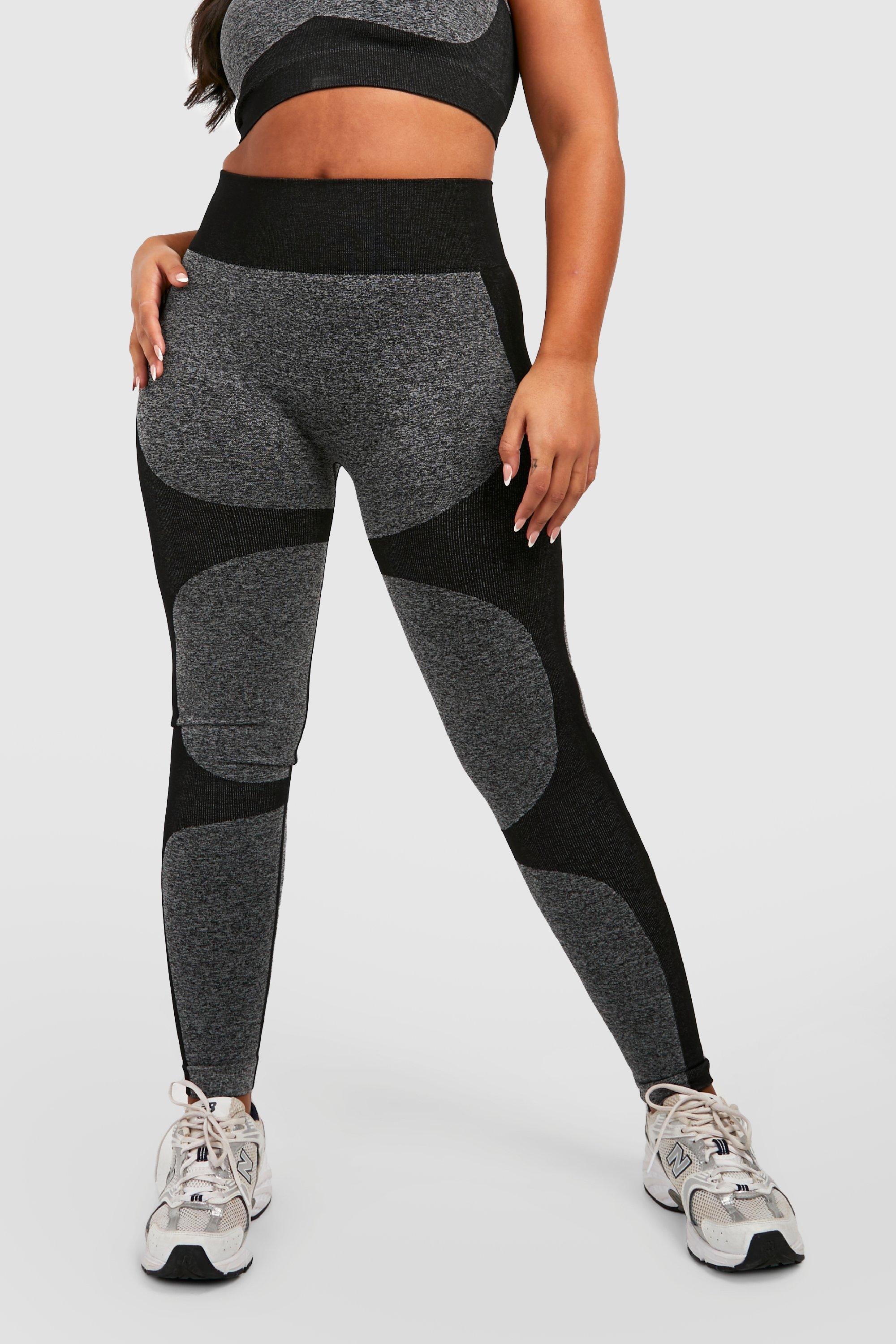 contour seamless leggings - black