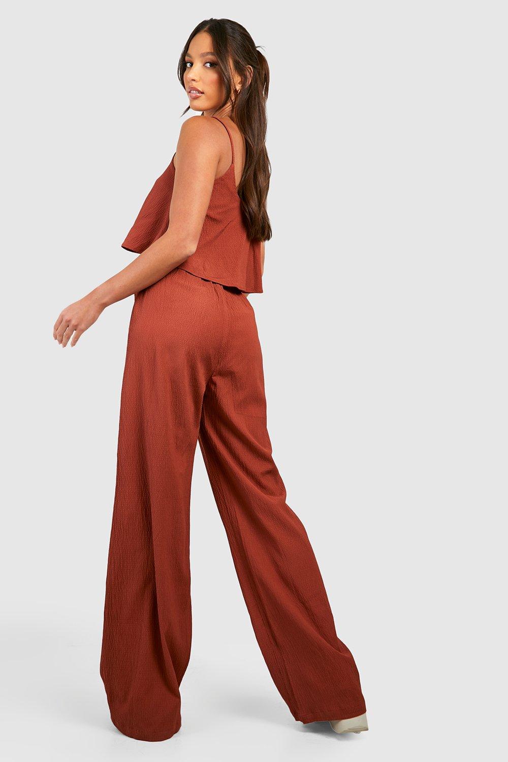 Wide Leg Red Swing Pants