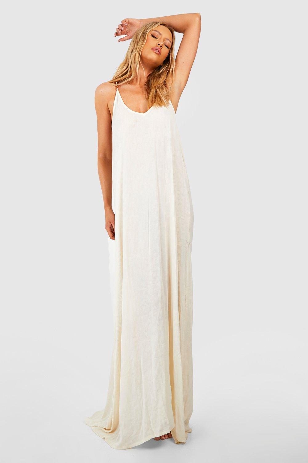 White cheesecloth outlet maxi dress