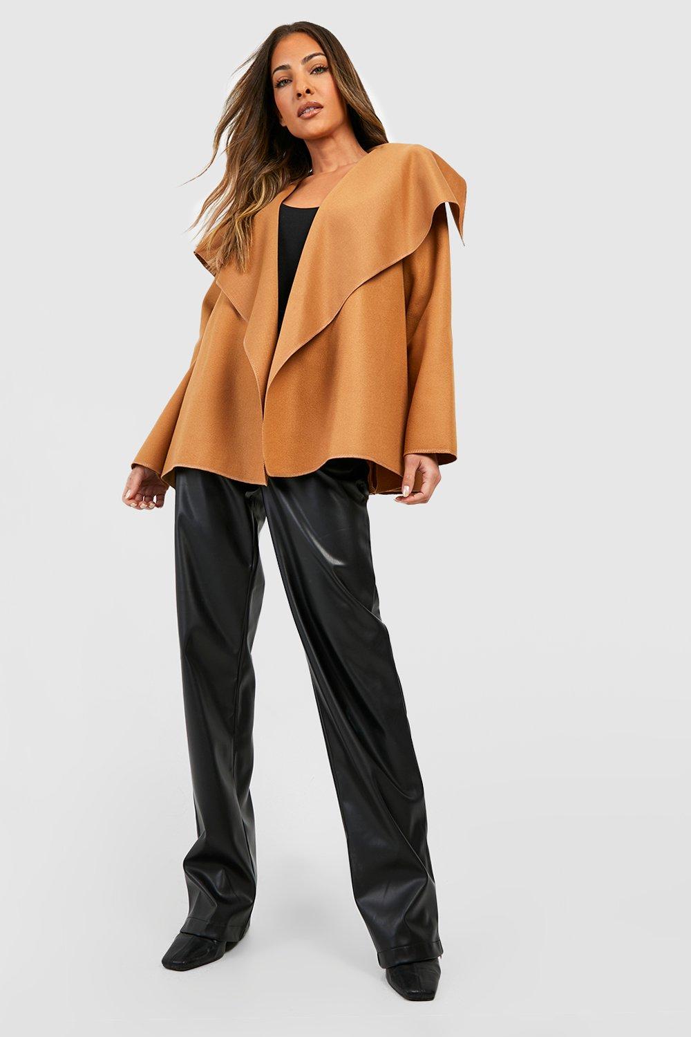 Boohoo hot sale waterfall coat