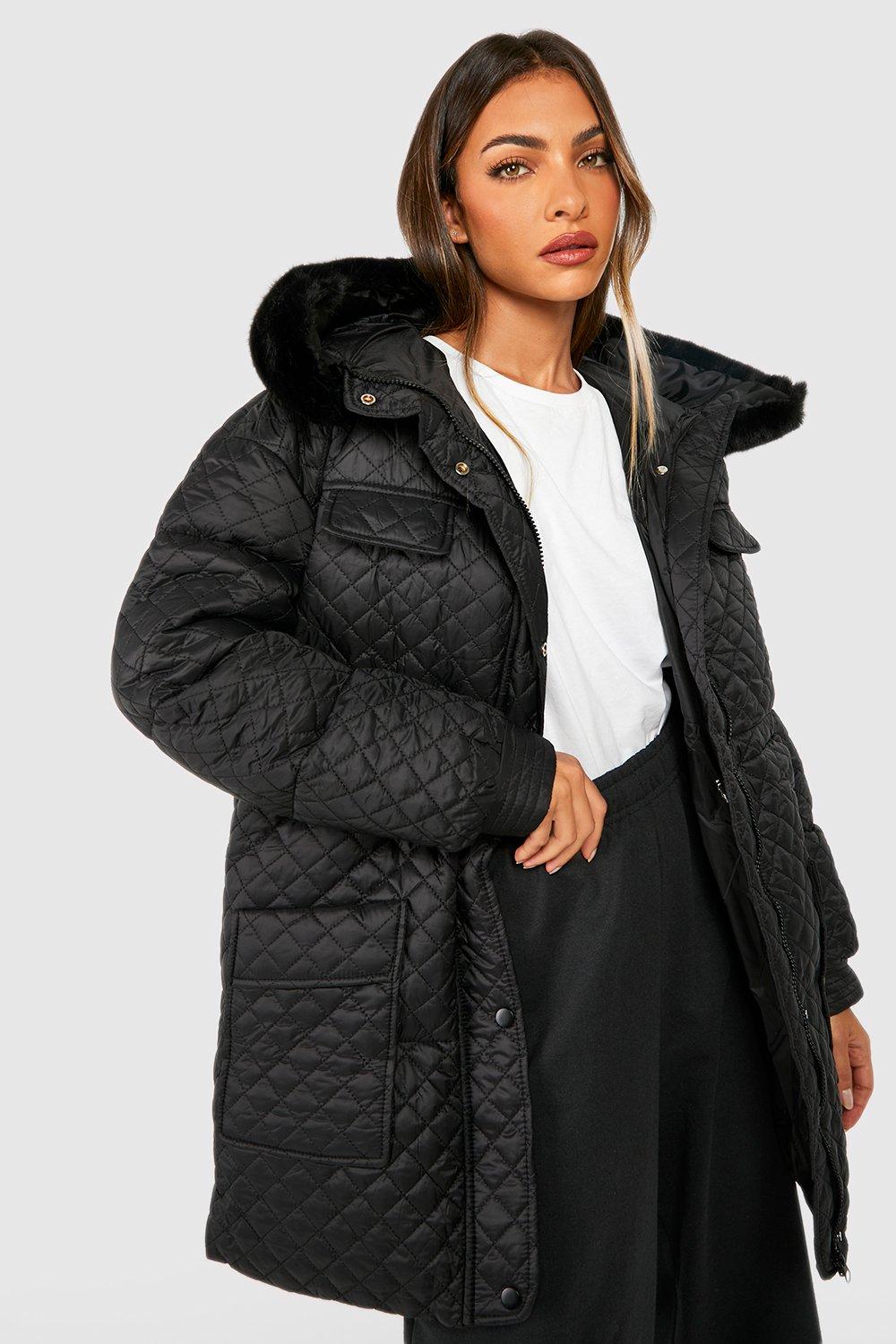 Boohoo on sale parka womens