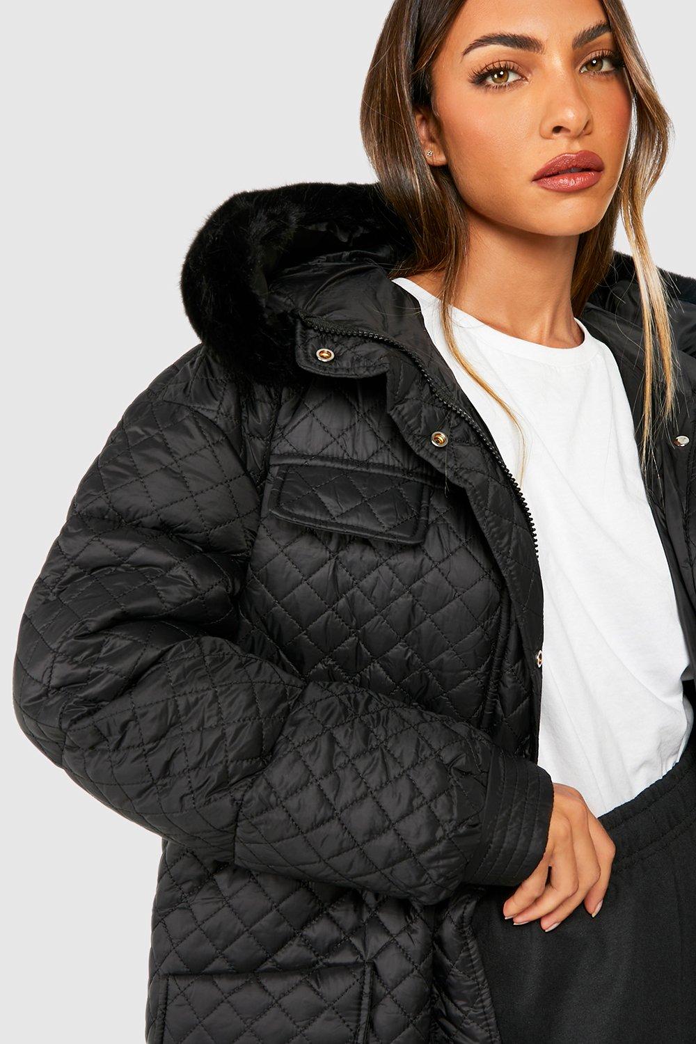 Fur trim discount parka womens