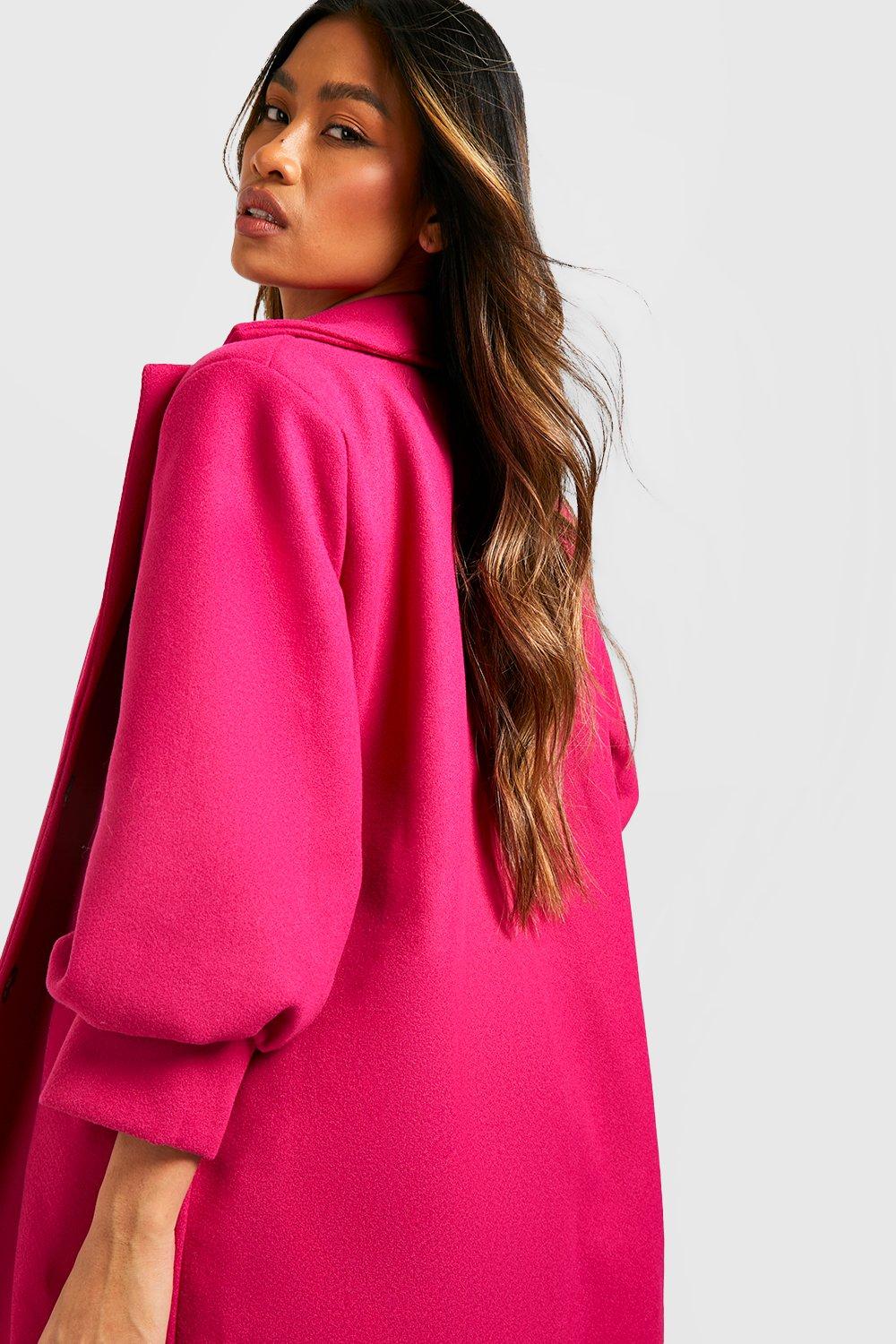 Magenta wool hot sale coat