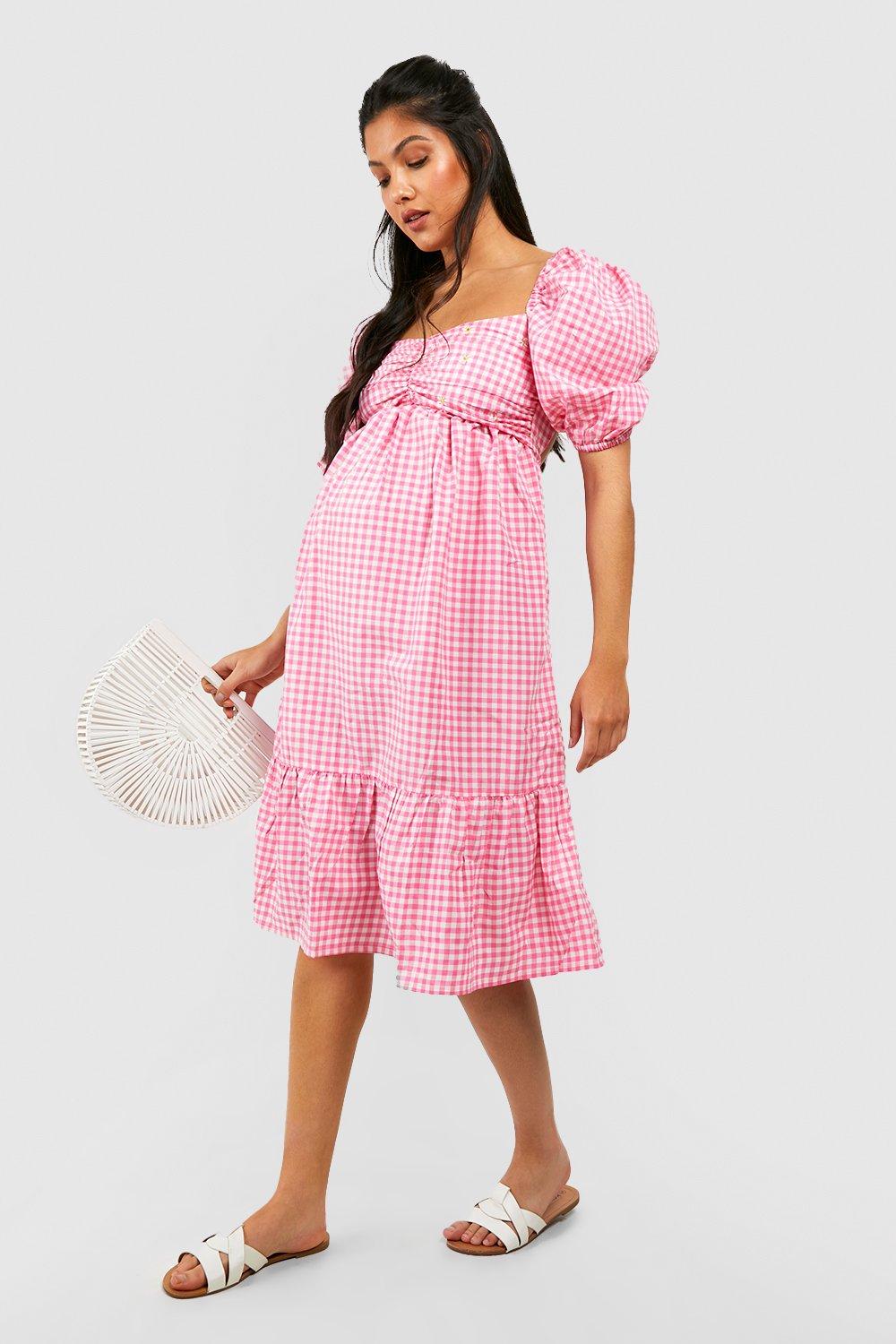 https://media.boohoo.com/i/boohoo/gzz37809_pink_xl_2/female-pink-maternity-embroidered-flower-gingham-midi-dress