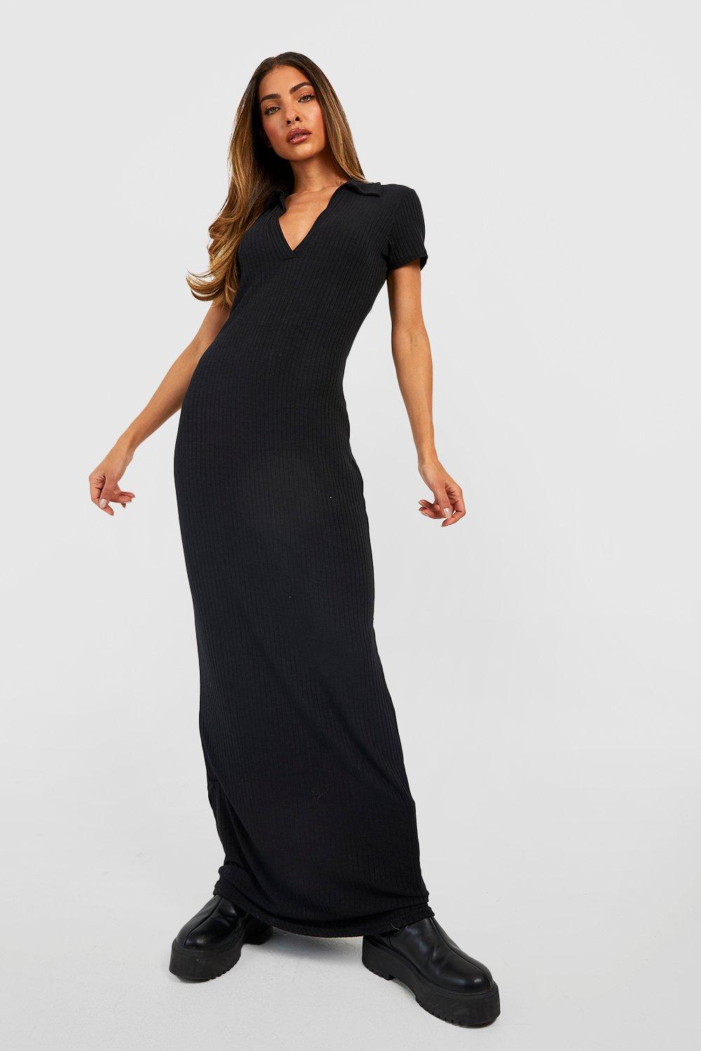 Boohoo black maxi outlet dress