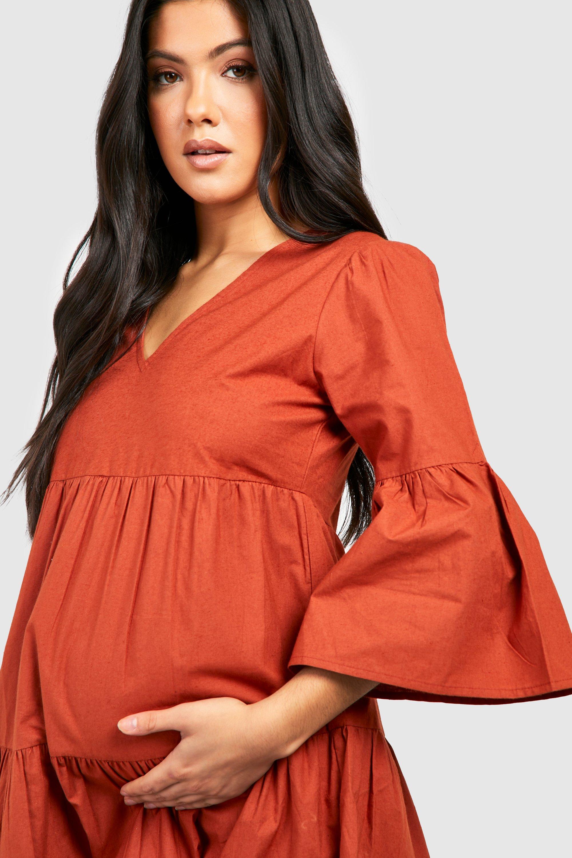 Maternity Tiered Smock Dress