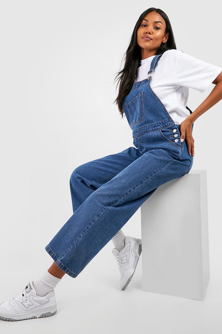 Maternity Relaxed Wide Leg Dungarees