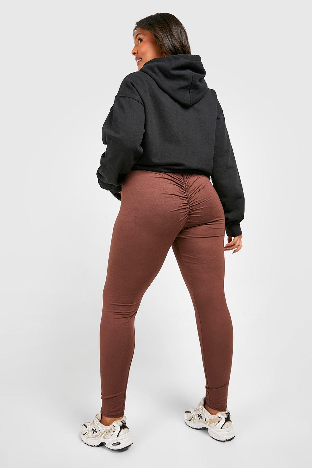 Plus Chocolate Brown Basic Leggings