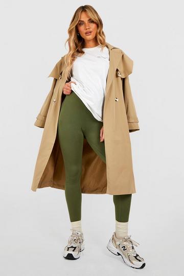 Maternity High Waisted Basic Leggings khaki