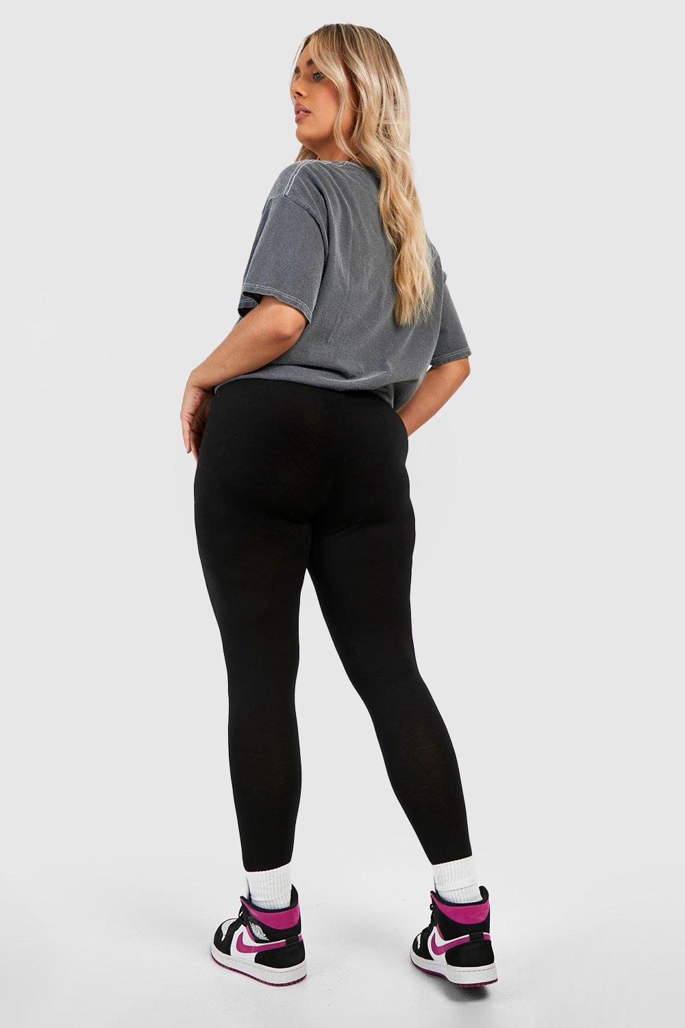 Cotton 3 Pack Black High Waisted Leggings