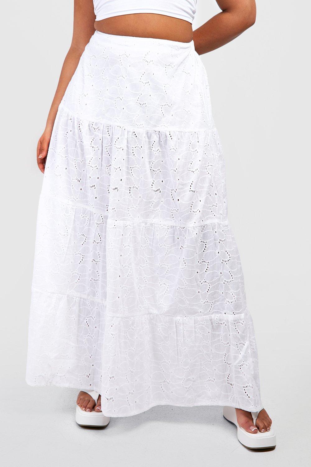 White maxi skirt boohoo hotsell