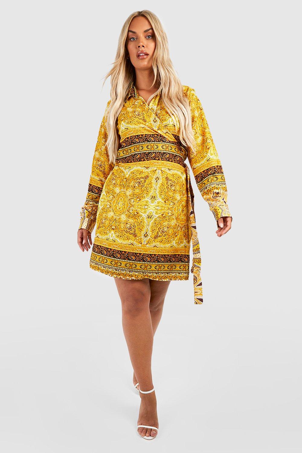 Boohoo scarf sale print dress