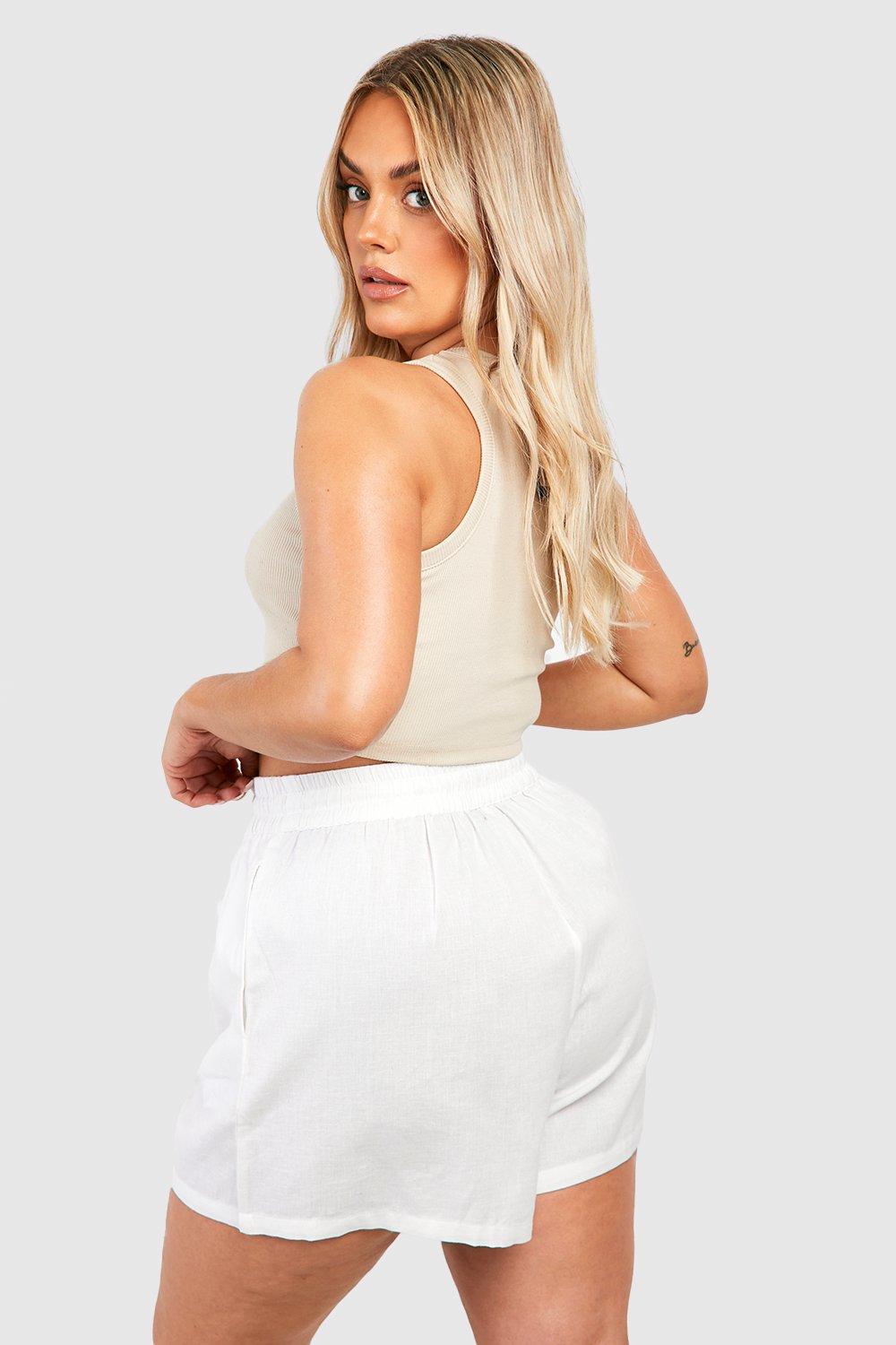 https://media.boohoo.com/i/boohoo/gzz38038_white_xl_1/female-white-plus-linen-flowy-shorts