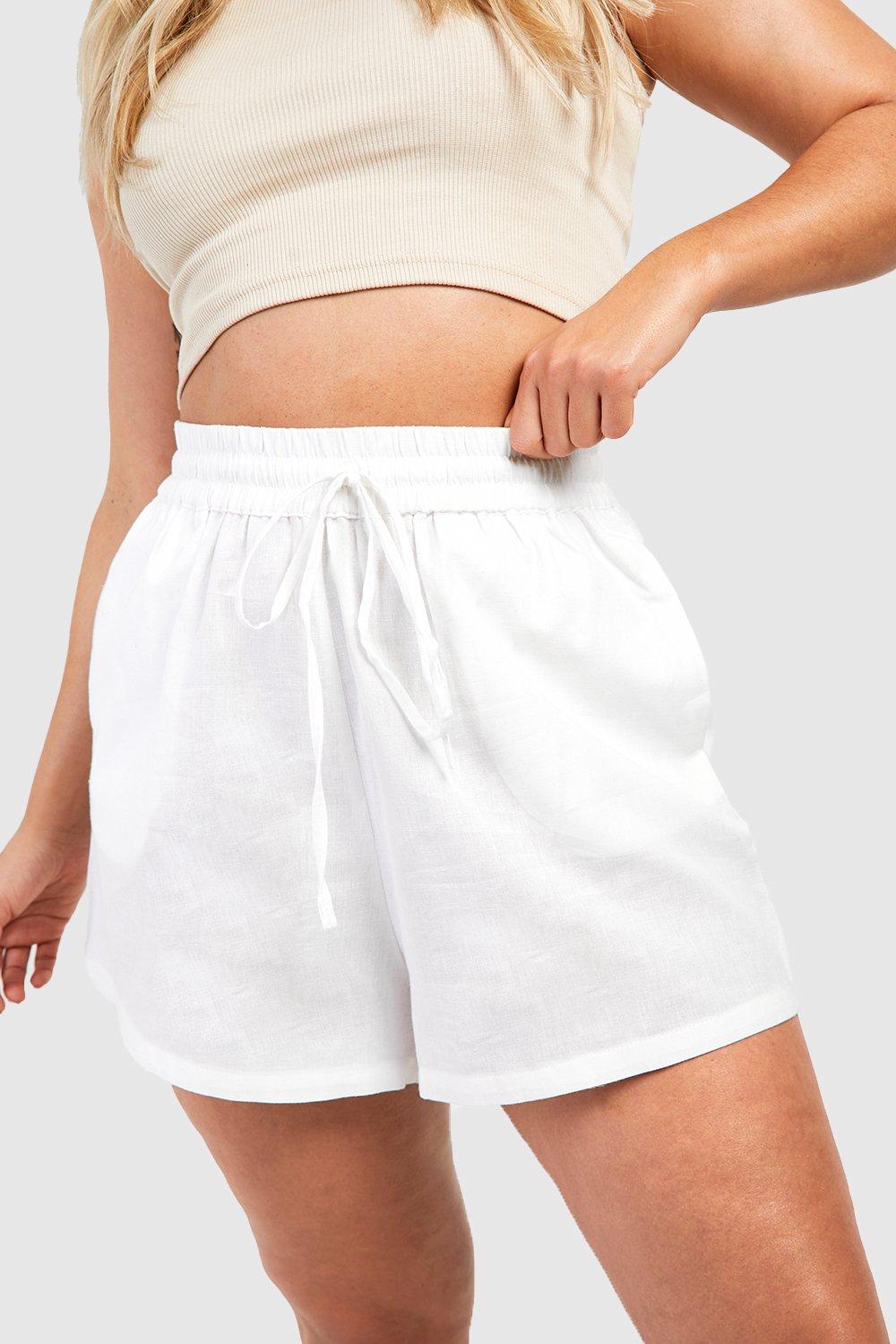 White flippy sale shorts