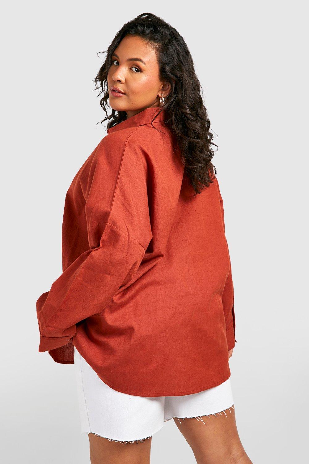 Plus size hotsell linen shirts uk