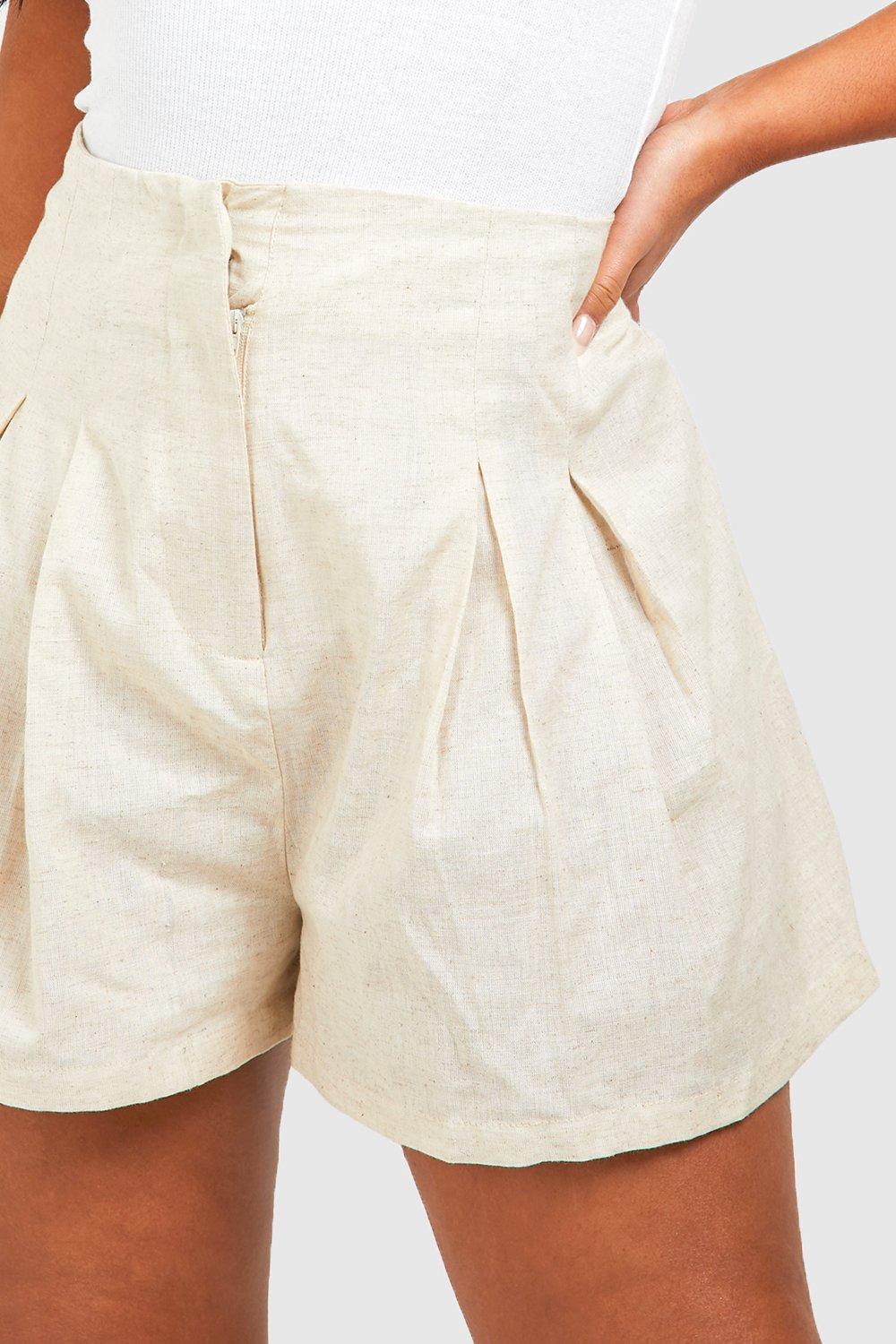 Plus store linen shorts