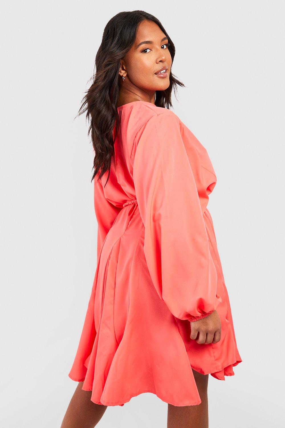 Boohoo hotsell coral dress