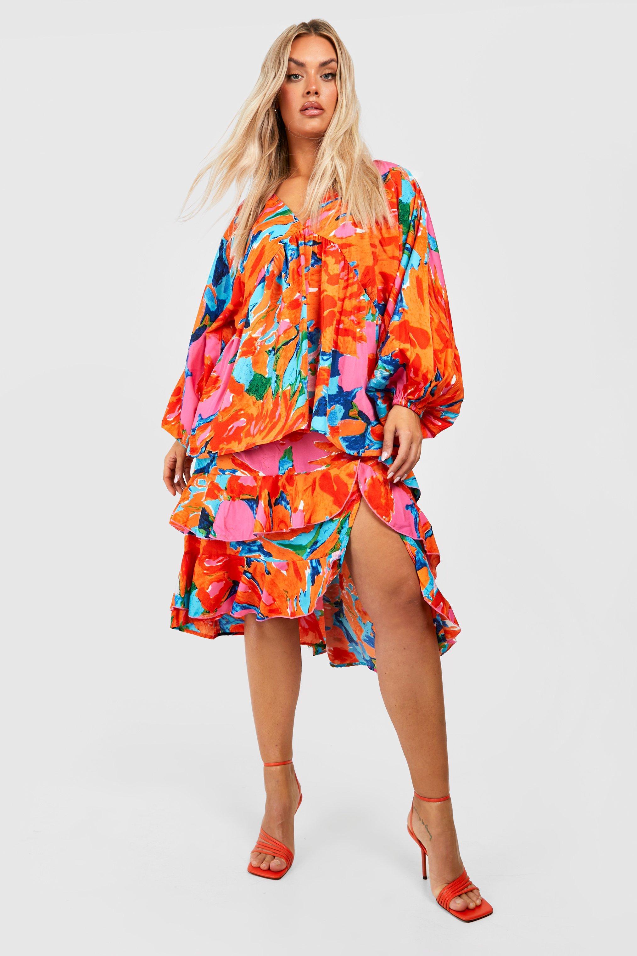 Ruffle kaftan cheap skirt