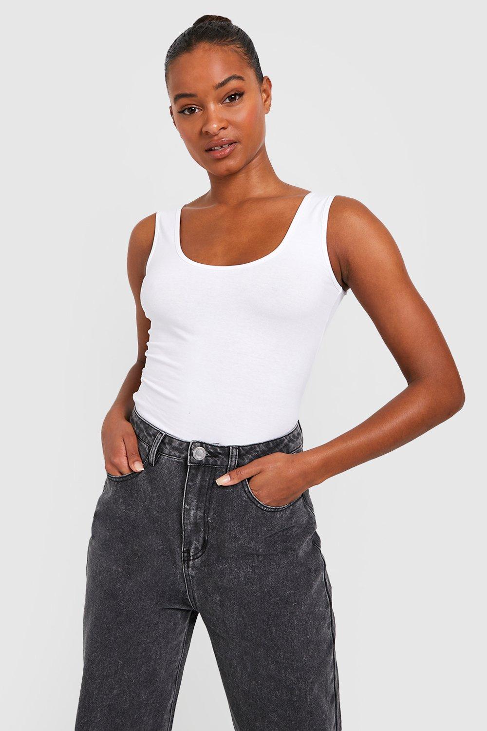 Tall Basic Full Length Wide Strap Tank Top | boohoo USA