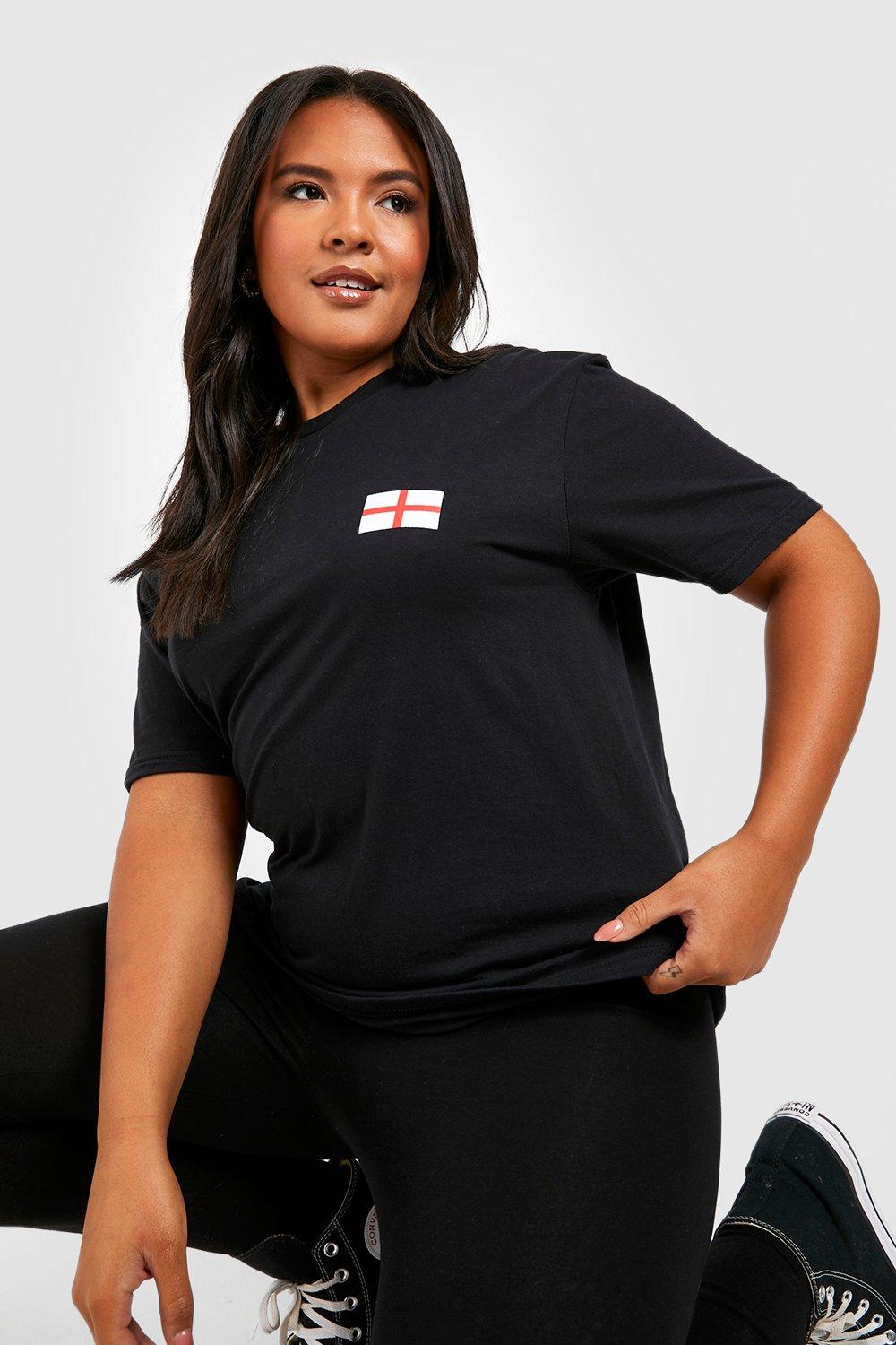 Grande taille T shirt imprim drapeau anglais