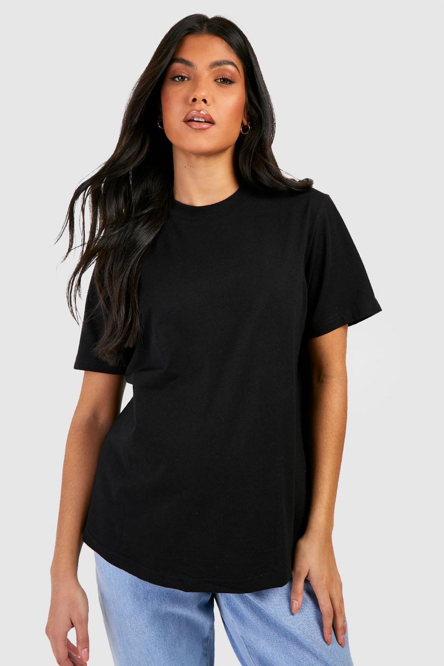 T-shirt Premaman squadrata in cotone, Black image number 1