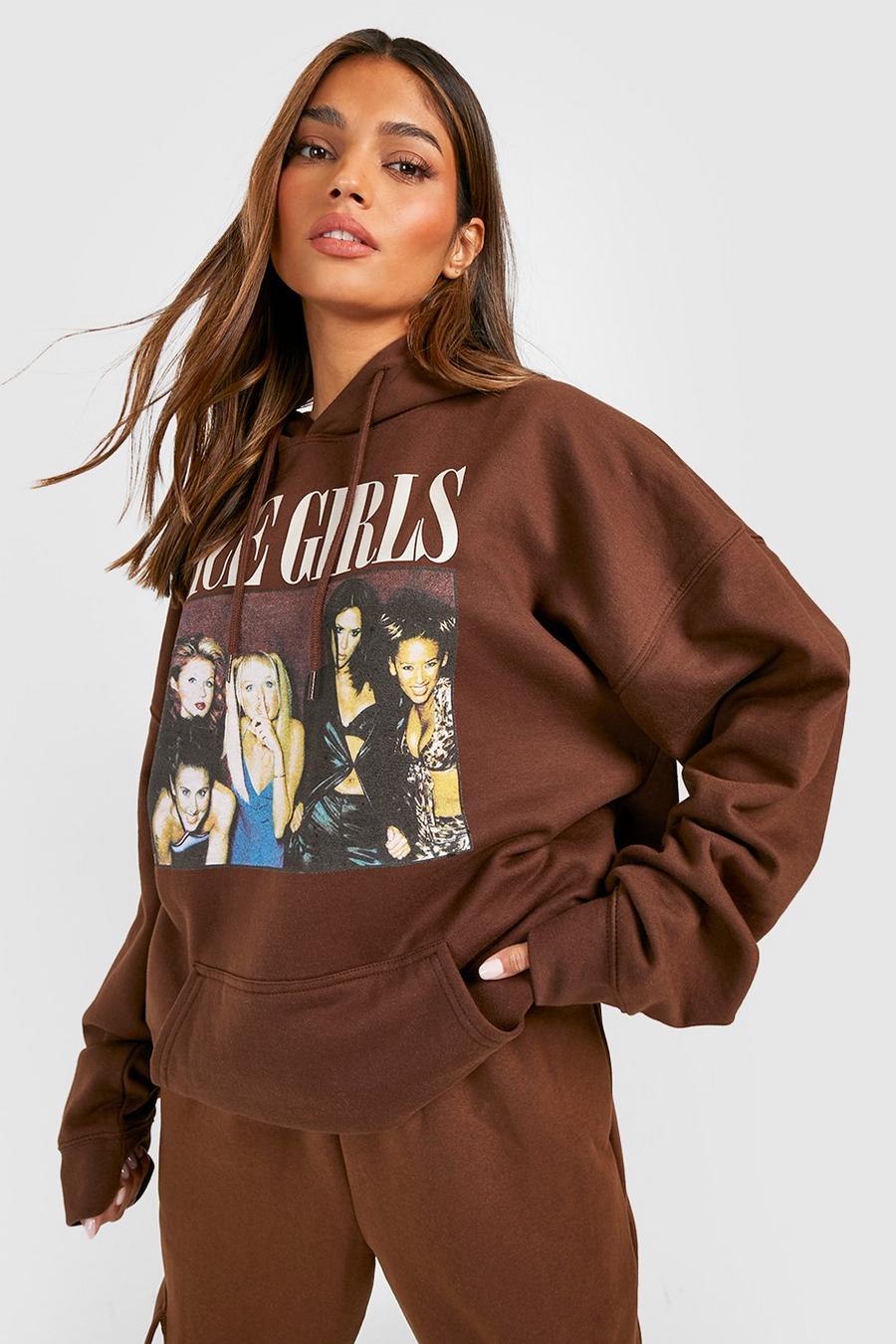 Chocolate brun Spice Girls Oversized hoodie med tryck image number 1