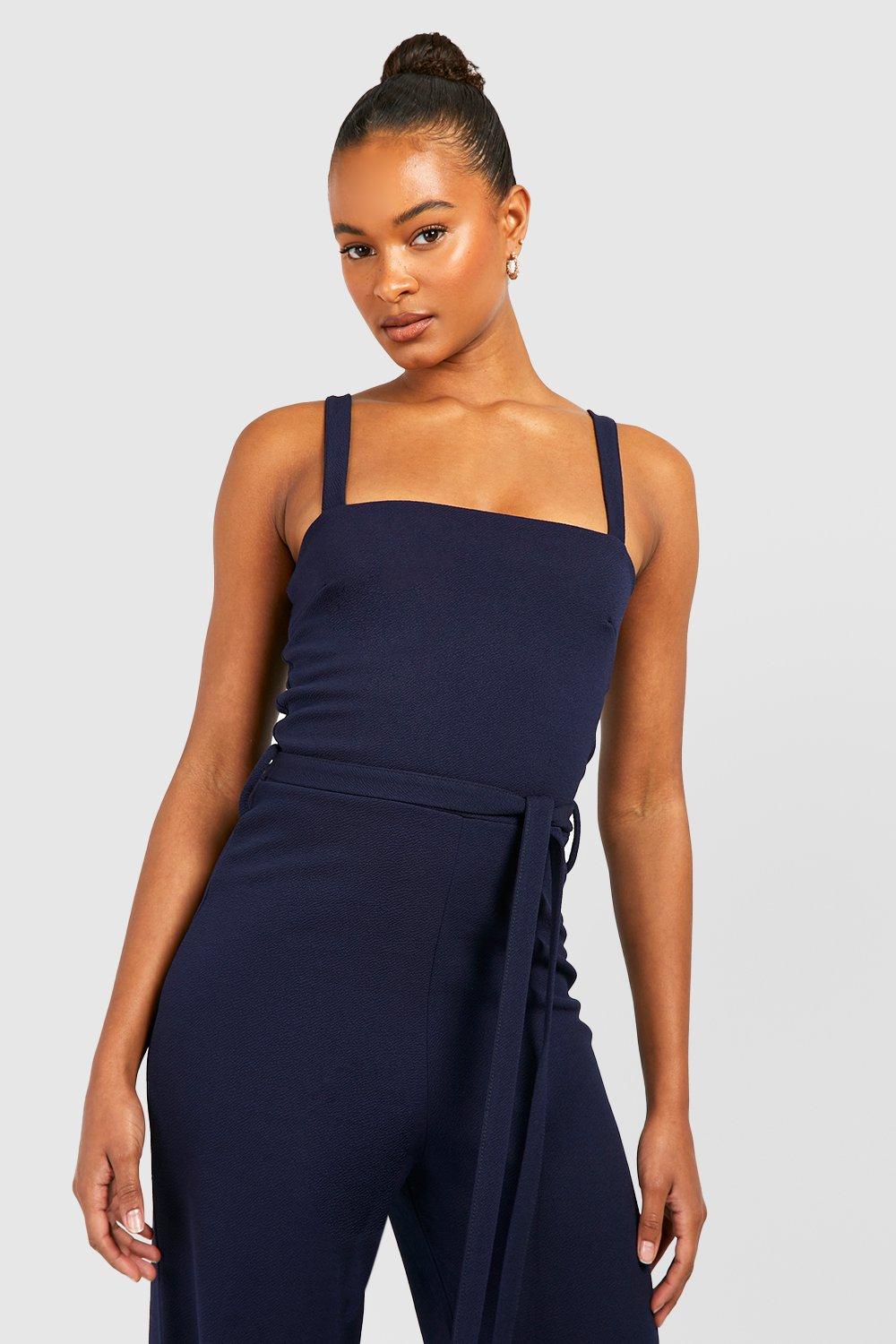 Navy blue jumpsuit tall online