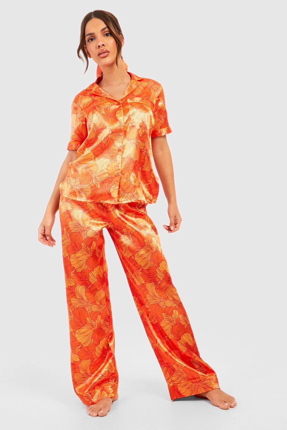 3 Piece Shirt Trouser & Scrunchie Pj Set