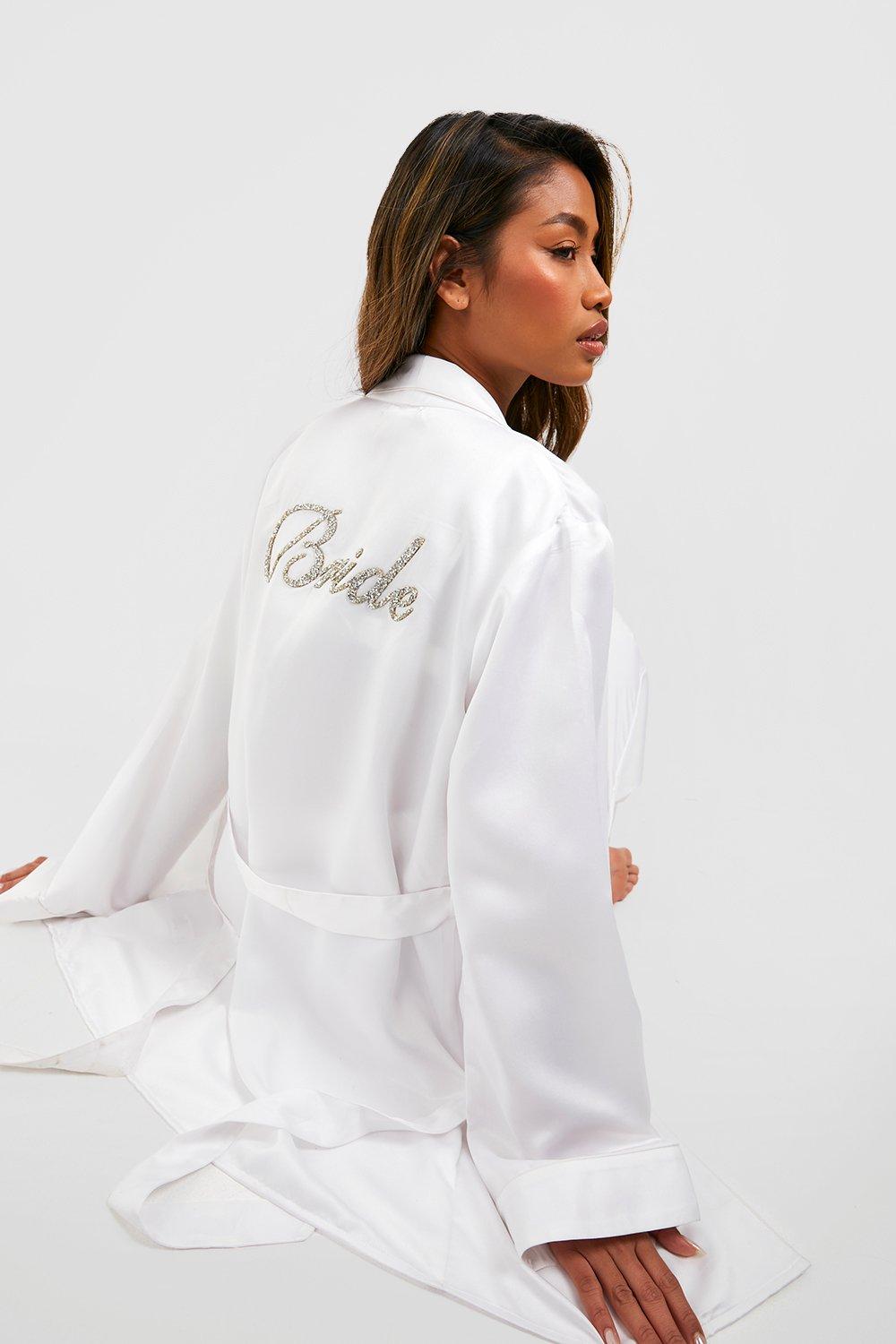 Bride Embellished Satin Robe