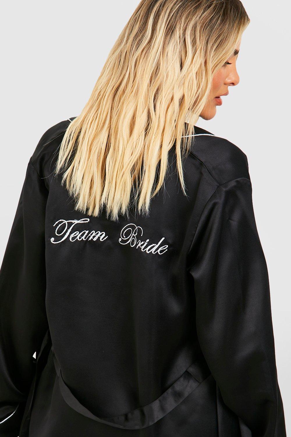 Team Bride Satin Robe boohoo DK