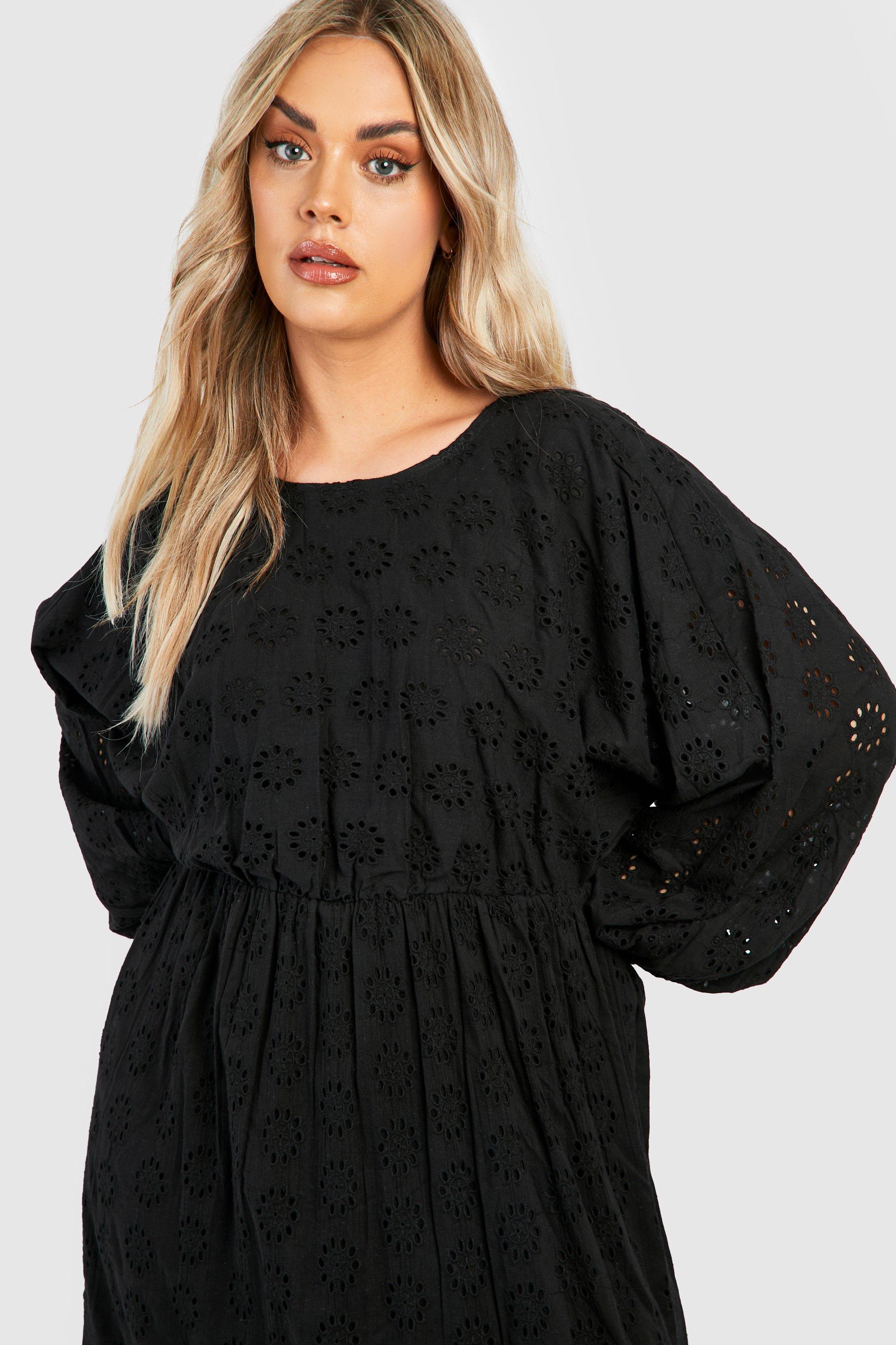 Black broderie anglaise dress hot sale uk