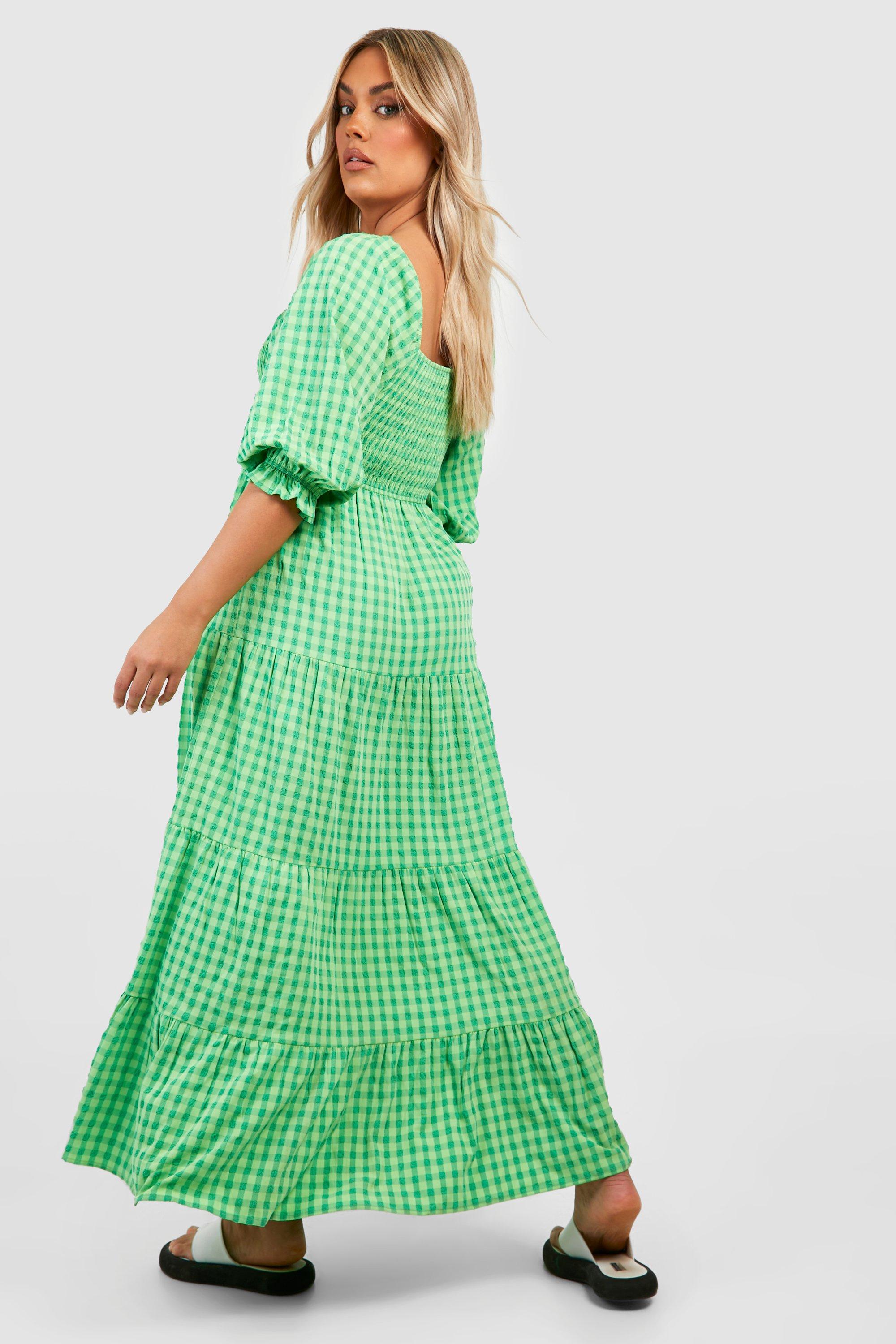 Gingham shop dress boohoo