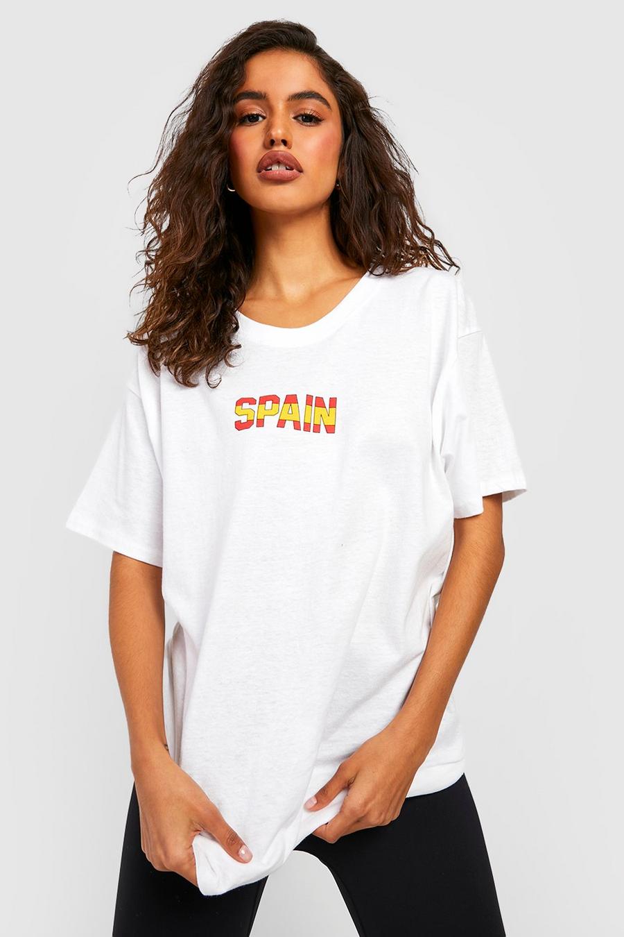 White Spain Oversized T-shirt image number 1