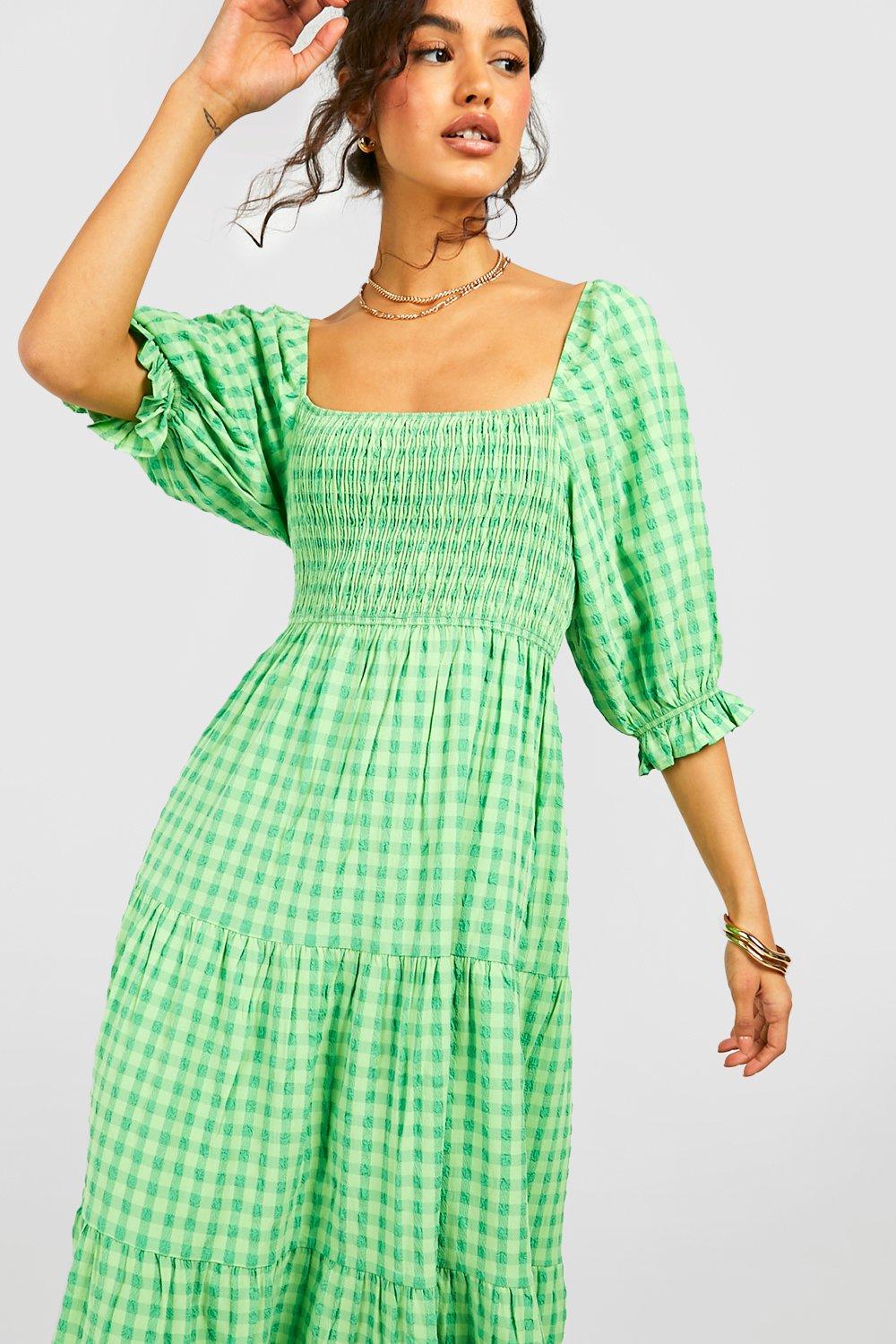 Gingham best sale dress boohoo