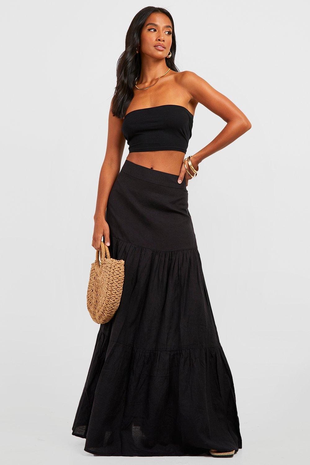 Black maxi 2024 skirt petite