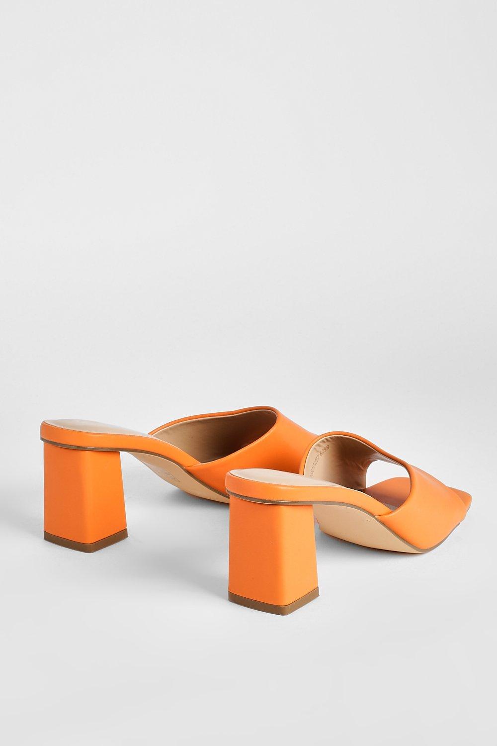 Square Toe Low Block Heel Mule | boohoo