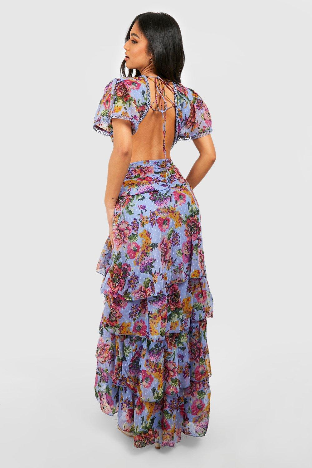 FLORAL CUT OUT MAXI DRESS – DDMINE