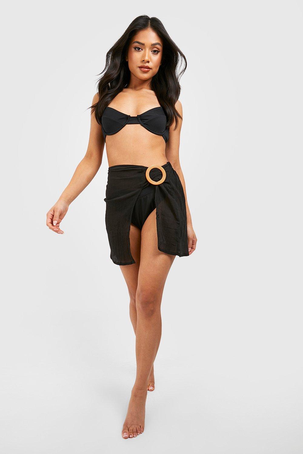 Short black shop beach skirt