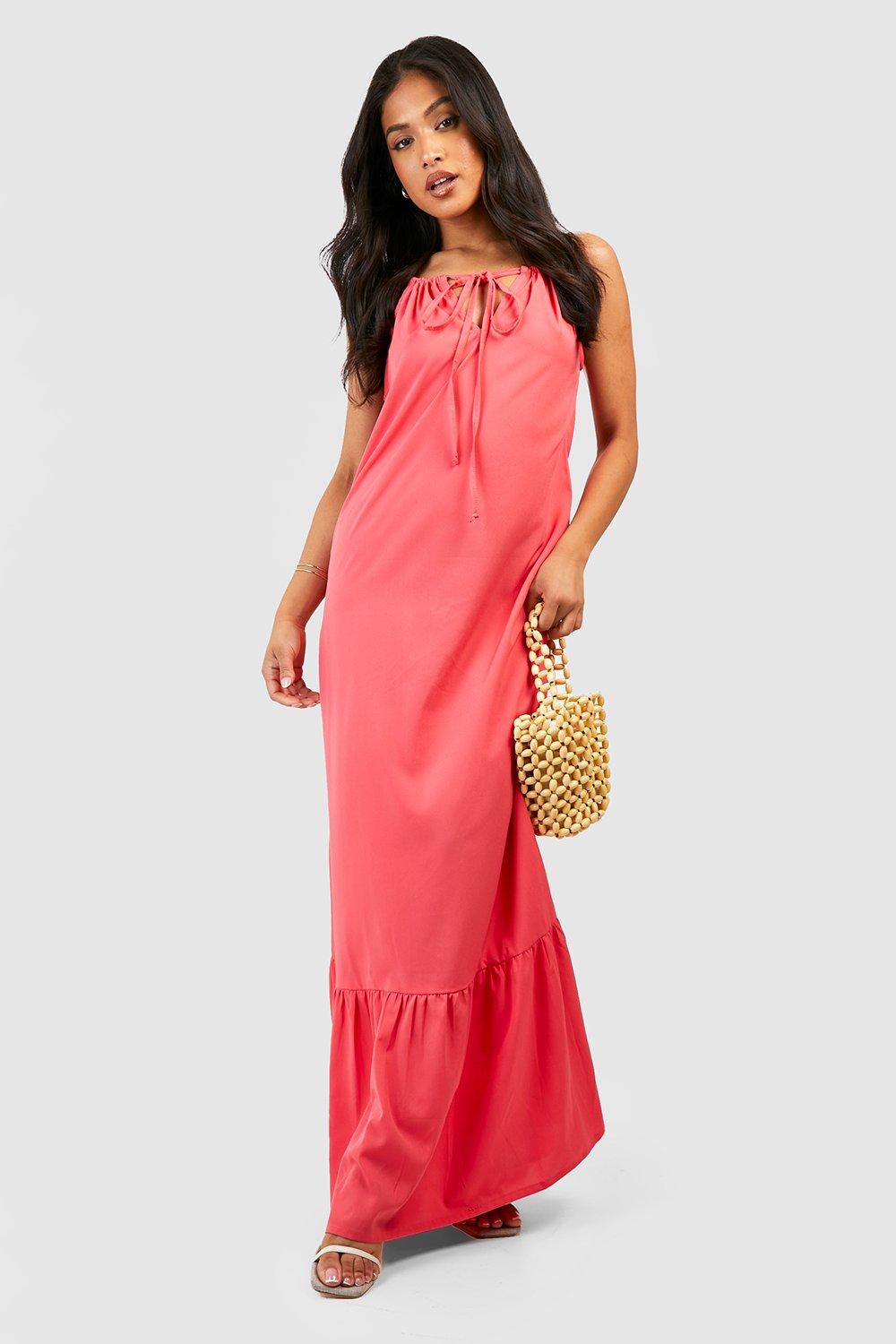 Coral on sale keyhole dress