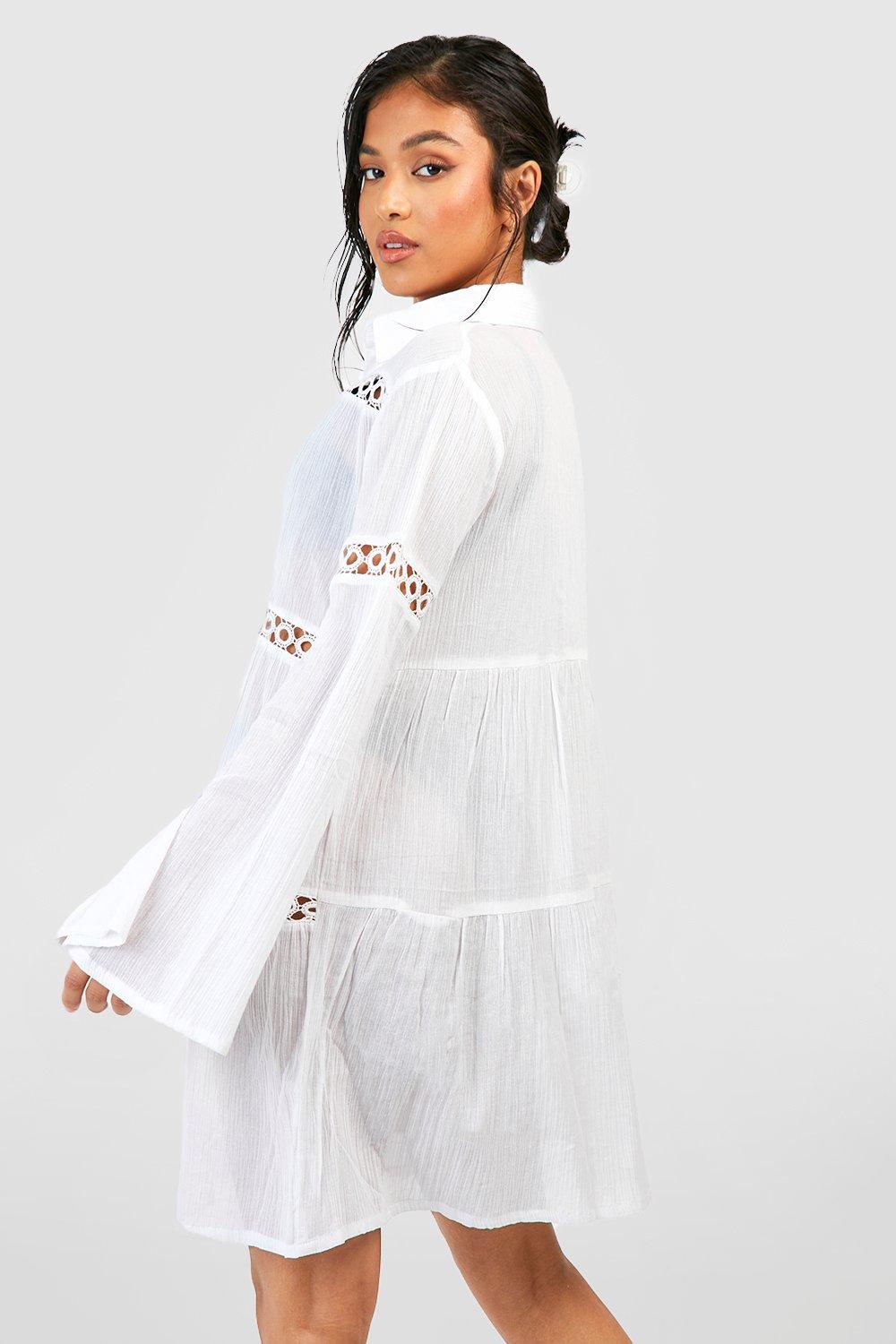 Boohoo petite 2025 shirt dress